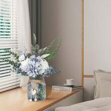 Artificial Flowers In Vases, Artificial Flowers In Vases, Centerpieces For Restaurant Dining Tables, Centerpieces For Table Flowers, Artificial Flowers In Vases, Kitchen Table Decorations, Coffee Table Decorations - Blue - View 2