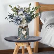 Artificial Flowers In Vases, Artificial Flowers In Vases, Centerpieces For Restaurant Dining Tables, Centerpieces For Table Flowers, Artificial Flowers In Vases, Kitchen Table Decorations, Coffee Table Decorations - Blue - View 4