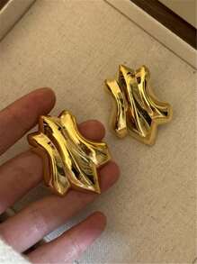 1 对几何不对称形状耳钉 - 不規則耳釘 - 查看 7