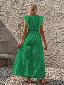 Women Dresses - màu xanh lá - Xem 4