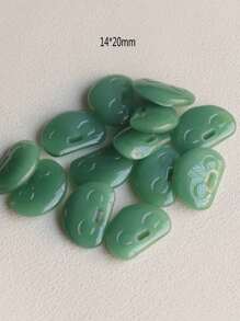 20入組/袋13*19mm深綠色玉石吊墜項鍊,耳環diy珠寶製作配件 - 13*19mm深玉色長方 - 查看 14