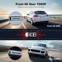 [ F7N Touch+Hardwire Kit ]REDTIGER 4K Dash Cam Front And Rear, Touch Screen 3.18 Inch, Free 64GB Card, Car Dash Camera Built-In WiFi GPS, UHD 2160P Night Vision, WDR, Parking Monitor - Black - View 3