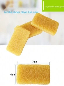 1pc New Suede Leather Cleaning Eraser, Rubber Cleaner For Shoes, Sofa, Bags And Leather Shoes, Stain Removal - Apricot - View 2