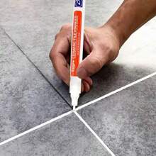 1/2pcs Tile Grout Repair Pen, White Marker Pen For Wall/Floor Tile Beauty, Sealer For Glazed Tiles And Waterproof, Stickers, Wall Decal, Vinyl Decal For Home Decorations, Spring Decoration Items Refresh Your Home, Rama Decoration Stickers Gifts Birthday Graduation