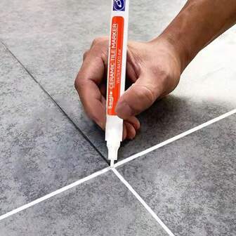 1/2pcs Tile Grout Repair Pen, White Marker Pen For Wall/Floor Tile Beauty, Sealer For Glazed Tiles And Waterproof, Stickers, Wall Decal, Vinyl Decal For Home Decorations, Spring Decoration Items Refresh Your Home, Rama Decoration Stickers Gifts Birthday Graduation