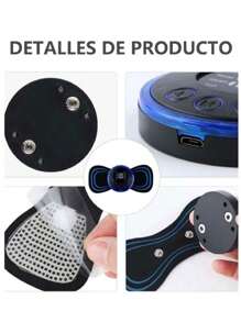 Mini masajeador portátil con carga, masajeador para cuello, hombros, espalda, brazos, cintura, piernas, para el hogar, oficina, delicados regalos - Negro - Ver 6