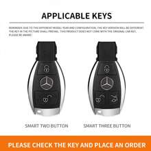 Tpu汽車鑰匙套附件,適用於奔馳a B C S類amg Gla Cla Glc W176 W221 W204 W205鑰匙鏈套裝 - 黑色 - 查看 6