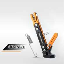 機車可調側立停車架,cnc鋁合金機車腳踏休息架 - 橘色 - 查看 6