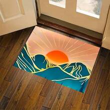 1入組廚房地墊防滑走廊陽台地毯地板墊吸水浴室地墊洗衣房地墊入口門墊家用地毯 - 日出 - 查看 1