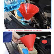 1pc Windshield Cone-Shaped Ice Scraper Snow Removal Tool, Winter Car Snow Scraper With Funnel - Blue - View 7