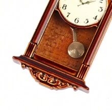 1pc Random Color Dollhouse Miniature Clock Home Decor Accessory Toy (1:12 Scale) - Brown - View 10