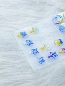 Diy水晶環氧樹脂吊墜模具,製作12星座吊墜的矽膠模具,項鍊吊飾模具