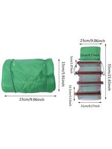 Roll Up Makeup Bag, 4-In-1 Foldable Toiletry Bag For Travel, Removable Storage Bag, Travel Cosmetic Bag, Foldable Makeup Organizer, Portable Versatile Toiletry Wash Bag - Green - View 7