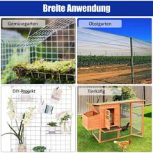 Volierendraht, Wühlmausgitter aus Eisen, Maulwurfgitter, 7x7mm, Verzinkt und Galvanisiert, Gartenzaun für Hase Wühlmaus Vogel & andere Kleintiere (0,9 m * 15 m)