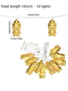 1 szt. 165 cm Led Iron Art Oil Lamp Garland Dekoracja na festiwal, imprezę, kemping, wystrój domu, wystrój pokoju, wystrój ściany