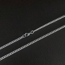 1pc Minimalist Style Men's Fashionable Stainless Steel Chain Necklace, Thin Choker
