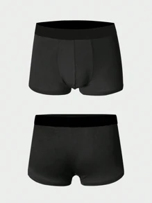 7pcs/Pack Men's Ultra-Soft Microfiber Boxer Briefs, Solid Color, Comfortable Fit - Multicolor - View 7