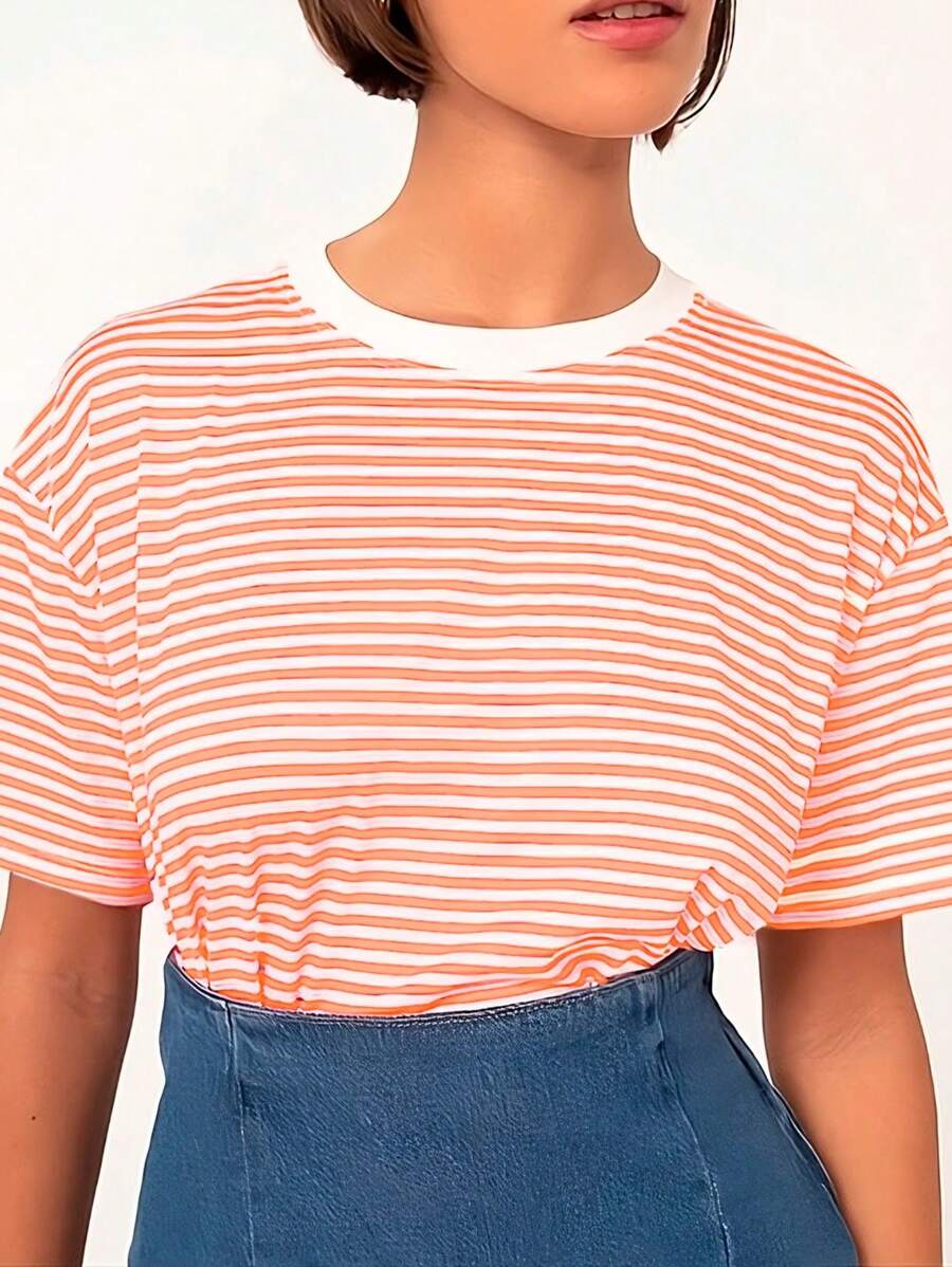 K&K FASHION Women T-Shirts - Naranja Coral - Ver 1