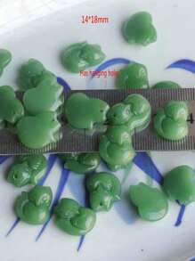 20入組/袋13*19mm深綠色玉石吊墜項鍊,耳環diy珠寶製作配件 - 13*19mm深玉色長方 - 查看 16