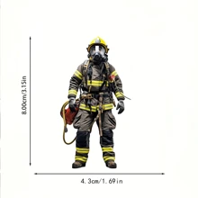 1 件 2d 消防员亚克力装饰吊坠、汽车装饰、包包和钥匙扣配件、送给亲戚和朋友的礼物、家庭和花园装饰、家居装饰、房间装饰、墙壁装饰