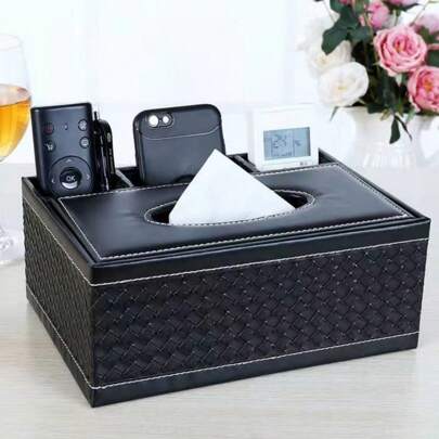 1pc PU Material Multi Functional Tissue Box, Paper Drawer Can Be Placed In The Living Room, Coffee Table, Remote Control Storage Box, Household Napkin Drawer,Home Stuff,Table,Home Decorations,Home Organization And Storage,Room Decor,Room Decor Bedroom,Kitchen Accessories,Kitchen Tools,Organiser Kitchen,Travel,Holiday,Tissue Box Holder,Napkin Holder,Festival Family Gathering,Kitchen Dining Table DecorFor Home Kitchen Bedroom Living Room Dining Room, Home Decoration Accessories, Decorative Box,Women Wedding Gift,Summer Travel Holiday Festival Must-Have