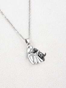 1 chiếc mặt dây chuyền hình động vật hoạt hình hai màu, thích hợp làm quà tặng cho bạn bè. - Đen và trắng - Xem 3