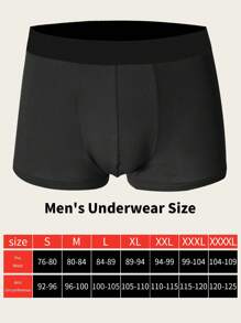 7 chiếc/gói quần boxer nam siêu mềm làm từ sợi microfiber, màu trơn, vừa vặn thoải mái. - Nhiều màu - Xem 9