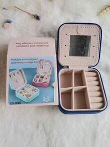 CAJA DE ALMACENAMIENTO  DE ACCESORIOS  PORTÁTIL  COMPACTA 10CM*10CM - Azul - Ver 4