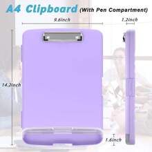 Carpeta Portapapeles Papeleta Almacena Tabla Clip Carta - Púrpura malva - Ver 2