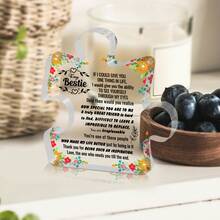 1pc 透明拼圖亞克力牌匾,送給摯友的禮物,給摯友的最佳生日禮物,摯友情誼禮物,貼心的摯友禮物,桌面裝飾標識亞克力,亞克力桌面裝飾,適合女性的友情禮物,非生物姐妹禮物,創意美學家居辦公裝飾禮物,桌上裝飾品,紀念禮物,理想的精緻禮物,藝術工藝裝飾品禮物,新居禮物,亞克力紀念禮物 - 彩色 - 查看 9