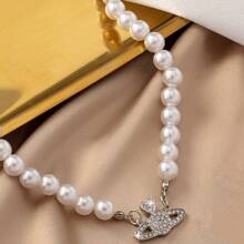 1 Miếng Pha lê Ngôi sao & Hành tinh Hình dạng Vòng cổ mặt dây chuyền - Bạc - Xem 14