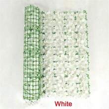 1Pc 0.5x1M Artificial Flower Trellis Screen Garden Fence Roll Privacy Screen Balcony Cover - White - View 1
