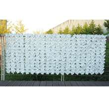 1Pc 0.5x1M Artificial Flower Trellis Screen Garden Fence Roll Privacy Screen Balcony Cover - White - View 2
