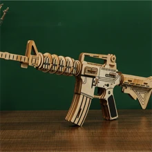 1pc Wooden 3d Puzzle Of Rifle Model - Rifle - View 1