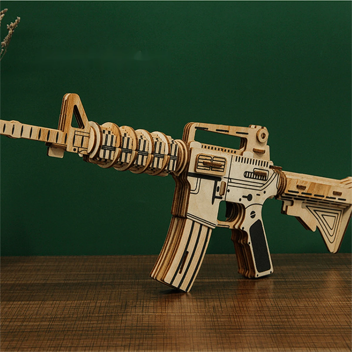 1pc Wooden 3d Puzzle Of Rifle Model - Rifle - View 1