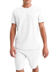 Shendy Vendy Conjunto Deportivo Hombre de 2 Piezas Casual, Ligero, Ropa Deportiva Hombre Playera de Manga Corta y Short de Gimnacio, Baloncesto, Deporte, Set de Entrenamineto