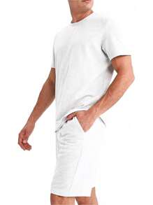 Shendy Vendy Conjunto Deportivo Hombre de 2 Piezas Casual, Ligero, Ropa Deportiva Hombre Playera de Manga Corta y Short de Gimnacio, Baloncesto, Deporte, Set de Entrenamineto