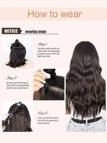 20inch Hair Extensions Clip In 4PCS Wavy Hair Extension Dark Ash Blonde Hair Extensions For Women - Ombre - View 8