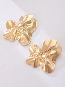 1 đôi Phong cách mới Quá quắt Cánh hoa Hình dạng Bông tai stud Đối với phụ nữ - Vàng - Xem 3