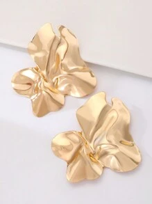 1 đôi Phong cách mới Quá quắt Cánh hoa Hình dạng Bông tai stud Đối với phụ nữ - Vàng - Xem 4