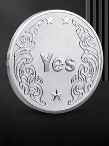 1枚決策紀念幣,幸運許願幣,創意禮物 - 銀色 - 查看 3