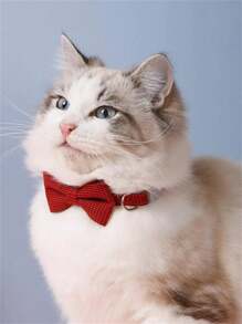 1 szt Wzór W Pepitkę Kokarda Obroża dla zwierząt Z Klamra trakcyjna Dla Dekoracje ( Szyja Obwód cm )