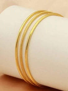 1 Set Stainless Steel Minimalist Elegant Multi-Layer Three Lives Three Worlds Matte Chic Bracelet, Unique Design, Delicate Craftsmanship, Suitable For Daily Wear, Great Gift For Valentine's Day