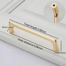 1/2 Pieces Of Zinc Alloy Modern Minimalist Imitation Gold Handle Drawer, Bedside Table, Storage Cabinet, Wardrobe, Cabinet Door Handle