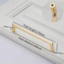 1/2 Pieces Of Zinc Alloy Modern Minimalist Imitation Gold Handle Drawer, Bedside Table, Storage Cabinet, Wardrobe, Cabinet Door Handle