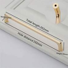 1/2 Pieces Of Zinc Alloy Modern Minimalist Imitation Gold Handle Drawer, Bedside Table, Storage Cabinet, Wardrobe, Cabinet Door Handle