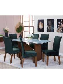 Kitchen Chair Covers - Verde Oscuro - Ver 2