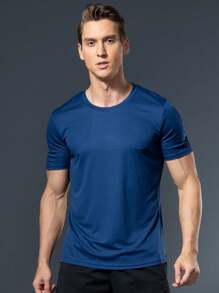 5 件男士运动 T 恤、跑步 T 恤、宽松健身上衣、运动户外服装 - 彩色 - 查看 6