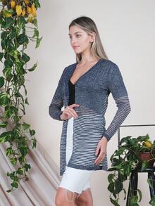 Women Coats - 藍色 - 查看 4