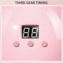 XEIJAYI 1入組粉紅色UV LED指甲燈20顆燈珠，專業款指甲烘乾機，UV指甲燈，具有3段定時器設置LED烘乾器 - 粉色 - 查看 2